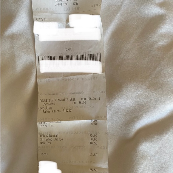 Anthropologie wedding veil - Picture 5 of 8